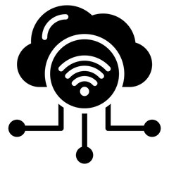 Poster - Iot Integration Solid Black Icon