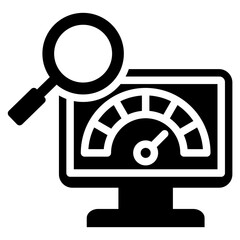 Poster - Performance Monitoring Solid Black Icon