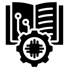 Poster - Machine Learning Solid Black Icon