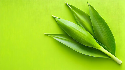 Wall Mural - Vibrant Green Leaf Illustration