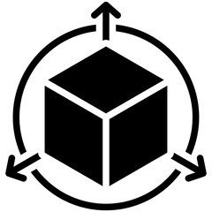 Poster - 3D Visualization Solid Black Icon