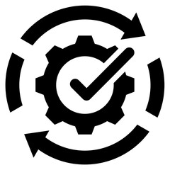 Fototapete - Lifecycle Management Solid Black Icon