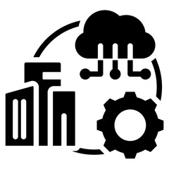 Poster - Industrial Iot Solid Black Icon