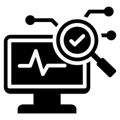 Poster - System Diagnostic Solid Black Icon