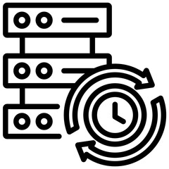 Poster - Real Time Data Outline Icon