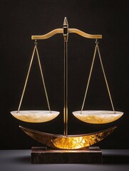 Fototapete - A beautifully designed scale symbolizes inner harmony, illuminated by soft light that accentuates its intricate details and invites contemplation.
