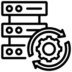 Poster - Data Synchronization Outline Icon