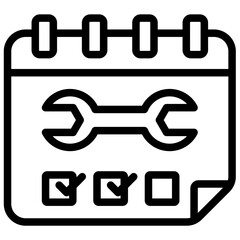 Aufkleber - Maintenance Planning Outline Icon