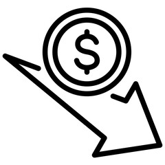 Poster - Cost Reduction Outline Icon