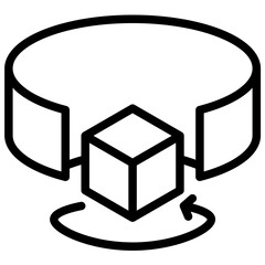 Aufkleber - Augmented Reality Outline Icon