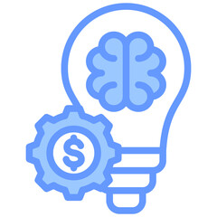 Aufkleber - Business Intelligence Lineal Blue Icon