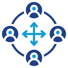 Poster - Cross Functional Team Dual Tone Icon
