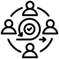 Poster - Agile Team Outline Icon