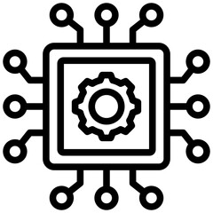 Aufkleber - Digital Transformation Outline Icon
