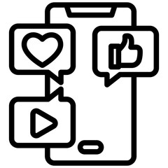 Poster - Social Media Outline Icon