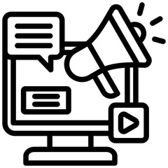 Poster - Digital Marketing Outline Icon