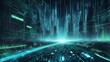 © Sutarto Stock - Futuristic cityscape illuminated by glowing circuit board pathways, representing digital technology and urban innovation.