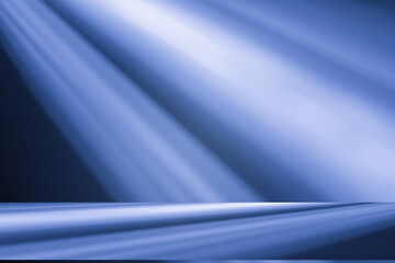 Poster - Wall interior background, studio and backdrops show products. with soft light shadow from window color blue and white. background for text insertion and presentation of pro