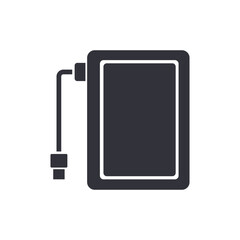Poster - Data storage solid icons, minimalist vector illustration ,simple transparent graphic element .Isolated on white background