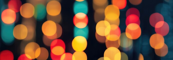 Poster - Colorful Bokeh Lights Creating a Soft and Dreamy Background Effect