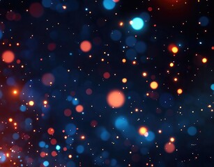 Poster - Colorful Bokeh Lights Against Dark Background for Festive Atmosphere