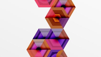 Poster - Hexagons design geometric abstract background