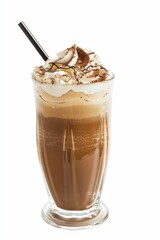 Wall Mural - Delicious iced coffee with whipped cream