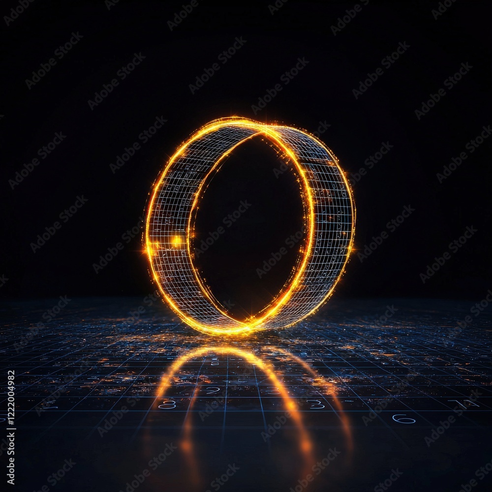 Infinity loop glowing dynamically with Sudoku grids creating pathways ...