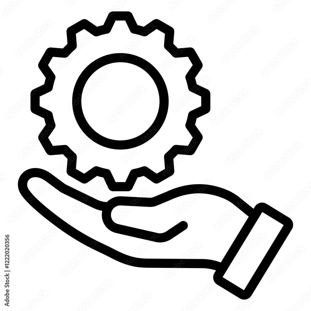 Service outline icon Stock Vector | Adobe Stock