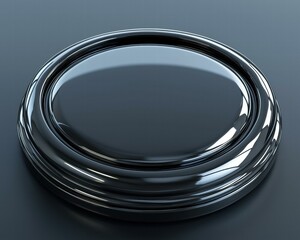Poster - Sleek, circular design element. AI.