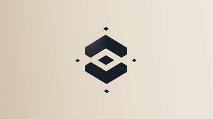 Aufkleber - A clean and minimalistic logo design with geometric elements on a plain background, perfect for modern branding and identity