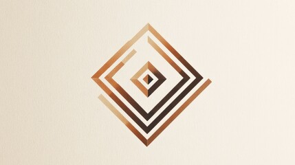 Aufkleber - A clean and minimalistic logo design with geometric elements on a plain background, perfect for modern branding and identity