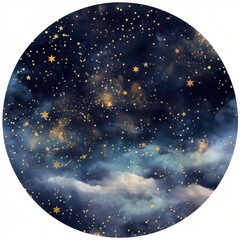 Wall Mural - starry night sky illustration