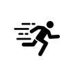 © IQ art_Design - Man, people, run, speed, rush, quick, fast, running, icon vector illustration.