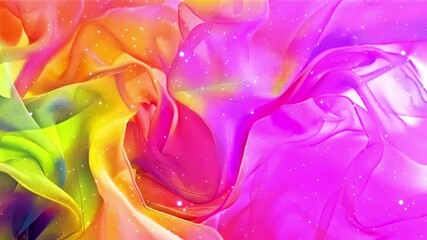 Poster - 3D rendering Ethereal Fabric Flow animation