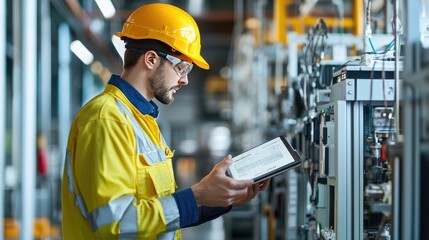 Poster - A technician diagnosing issues in a telecommunications network using advanced equipment, focusing on troubleshooting signal loss and restoring connectivity