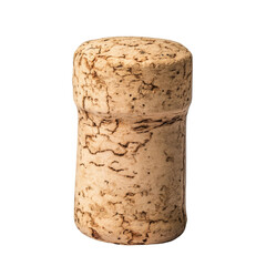 Poster - A detailed close-up image shows a single used champagne cork against a black background.
