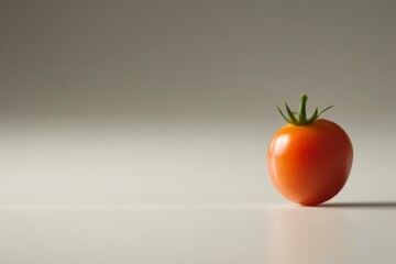 Poster - A ripe goji berry is highlighted against a bright white background, emphasizing its vibrant color and texture. This composition allows for clear dietary messaging