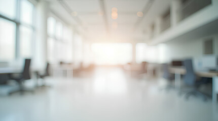 Wall Mural - blurred empty open space office. abstract light bokeh at office interior background for design.