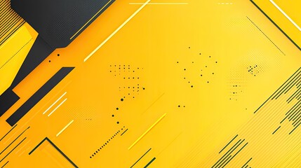 Poster - Abstract yellow background with diagonal lines and soft gradient transitions for a clean design.