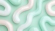 © Tackey - Abstract Fluid Shapes in Soft Pastel Colors on a Smooth Mint Green Background