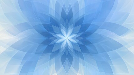 Poster - Soft gradient background in powder blue with a glowing center for a minimalist style.