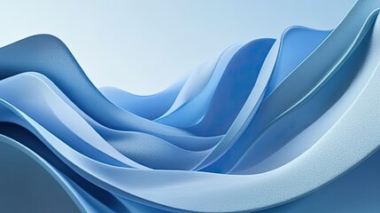 Poster - Abstract blue background with overlapping transparent circles creating depth and dimension.