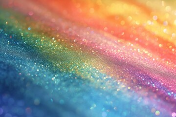 Poster - A vibrant rainbow gradient with a shimmering overlay brings a sense of joy and color to any creative project, perfect for artistic backgrounds or festive celebrations