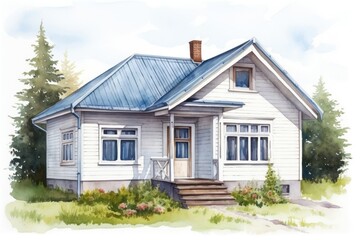 Wall Mural - House architecture building outdoors.