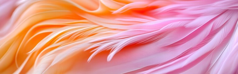 Poster - Colorful Blue and Pink Feathers Close-Up