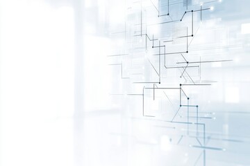Poster - Abstract Digital Network Connections and Data Flow Visualization