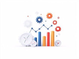 Poster - marketing research survey preferences, customer choice focus, abstract innovative data visuals, clea