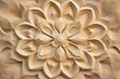 © VisualKindits - Intricate carved stone floral mandala design.