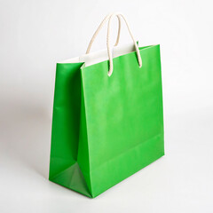 Canvas Print - green paper bag